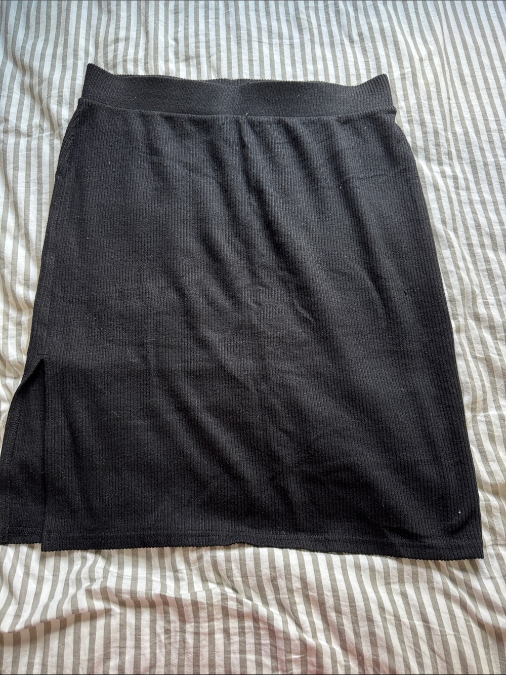 Black Knit Pencil Skirt - Classic Women's Skirt